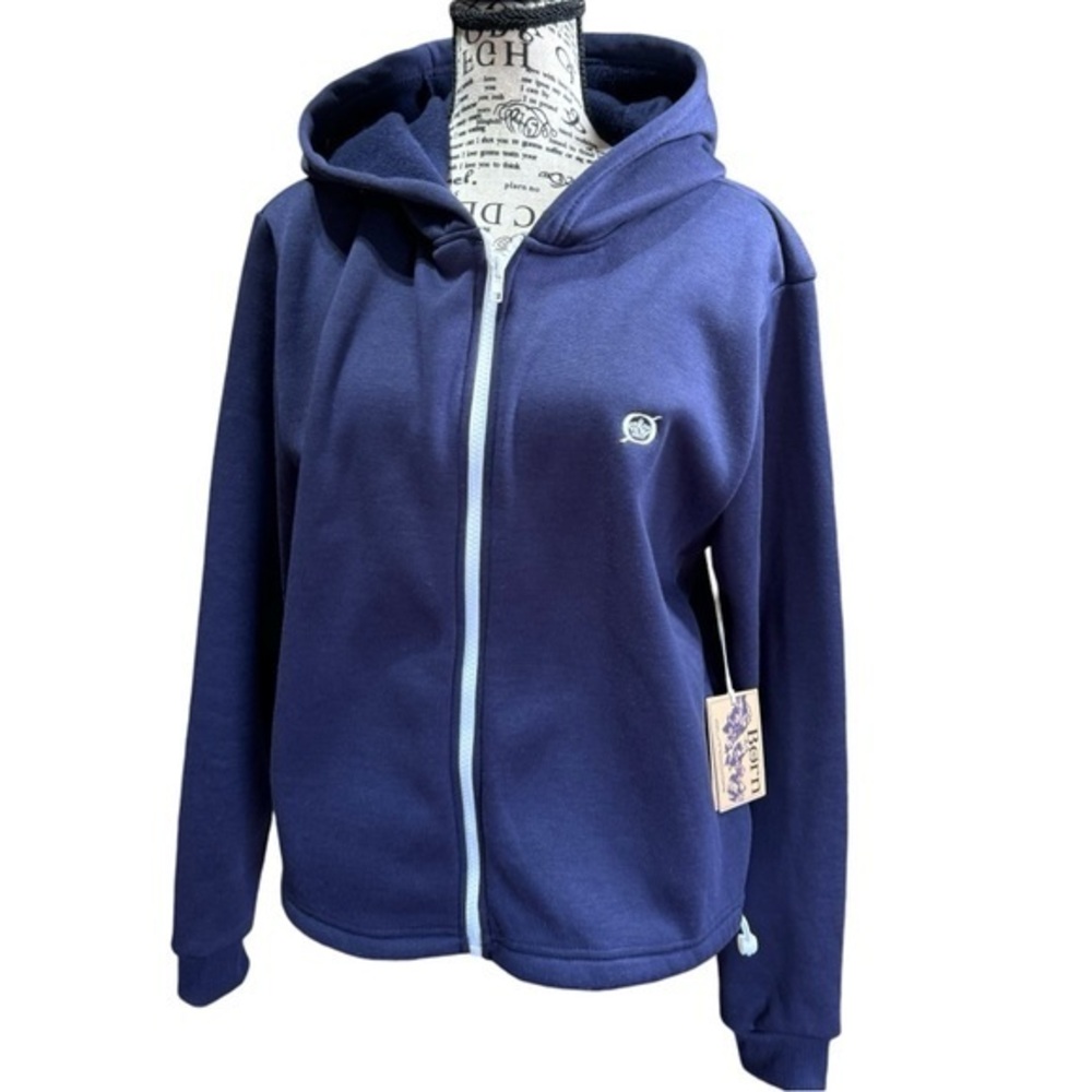 Børn Outdoor Active Collection front-zip hoodie embroidered crown brand logo NWT